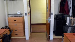 People leave their dorm door open to let other people feel welcomed