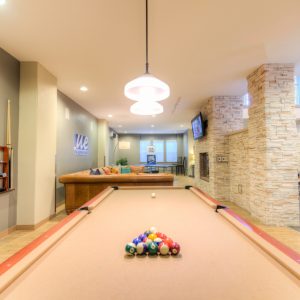 Uptown's pool table makes it fun to hangout with neighbors, an amenity everyone loves.